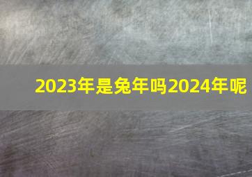 2023年是兔年吗2024年呢