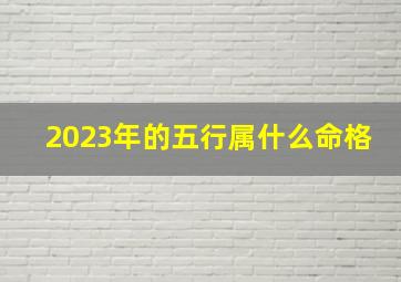 2023年的五行属什么命格