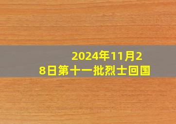 2024年11月28日第十一批烈士回国