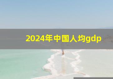 2024年中国人均gdp