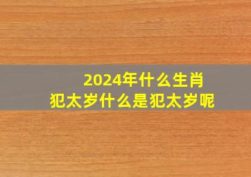 2024年什么生肖犯太岁什么是犯太岁呢