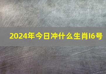 2024年今日冲什么生肖I6号