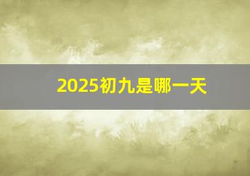 2025初九是哪一天