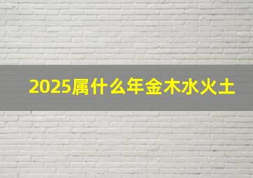 2025属什么年金木水火土