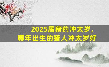 2025属猪的冲太岁,哪年出生的猪人冲太岁好