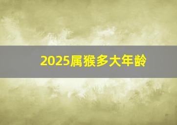 2025属猴多大年龄