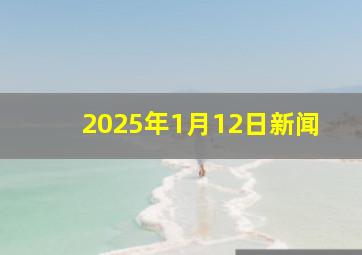 2025年1月12日新闻