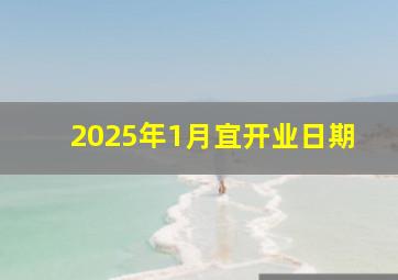 2025年1月宜开业日期