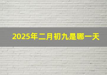 2025年二月初九是哪一天