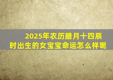 2025年农历腊月十四辰时出生的女宝宝命运怎么样呢