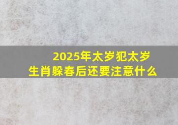 2025年太岁犯太岁生肖躲春后还要注意什么