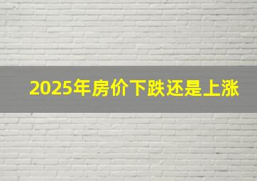 2025年房价下跌还是上涨