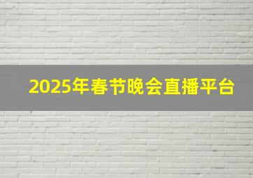 2025年春节晚会直播平台