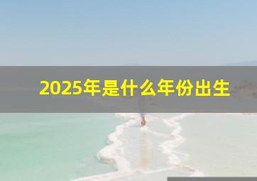 2025年是什么年份出生