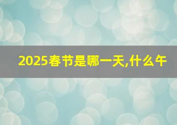 2025春节是哪一天,什么午