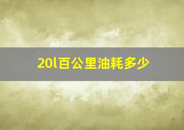 20l百公里油耗多少