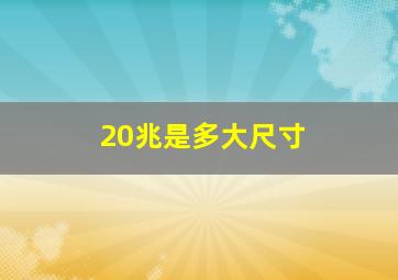 20兆是多大尺寸