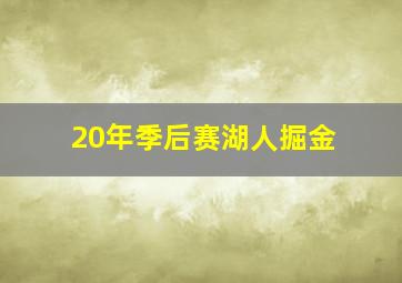 20年季后赛湖人掘金