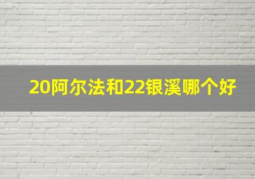 20阿尔法和22银溪哪个好