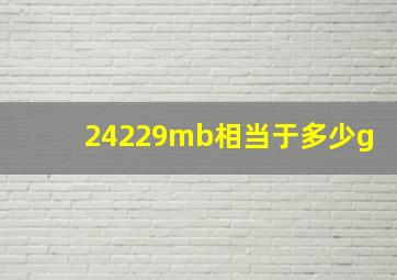 24229mb相当于多少g