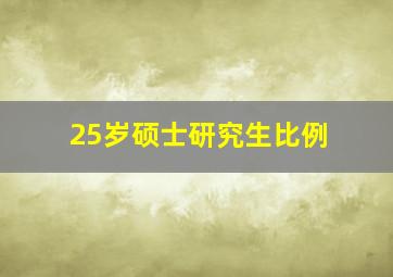 25岁硕士研究生比例