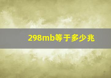 298mb等于多少兆