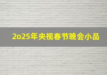 2o25年央视春节晚会小品