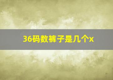 36码数裤子是几个x