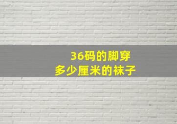 36码的脚穿多少厘米的袜子