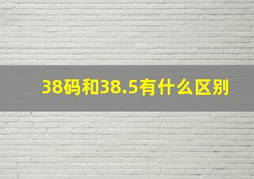 38码和38.5有什么区别