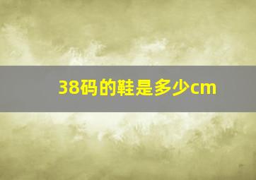 38码的鞋是多少cm