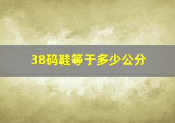 38码鞋等于多少公分