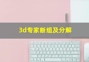 3d专家断组及分解