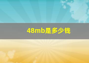 48mb是多少钱