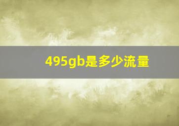 495gb是多少流量