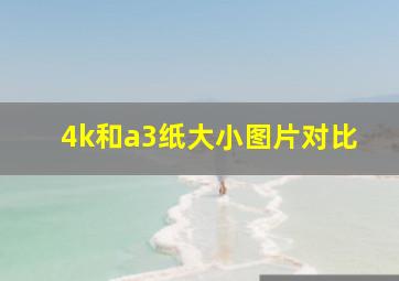 4k和a3纸大小图片对比