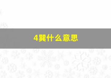 4巽什么意思