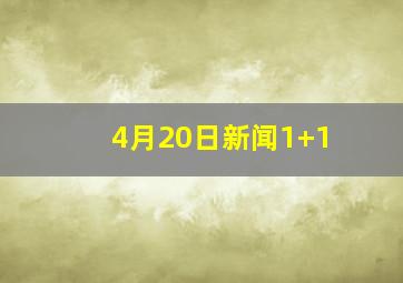 4月20日新闻1+1