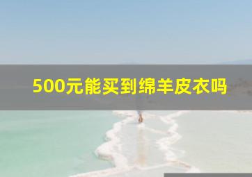 500元能买到绵羊皮衣吗