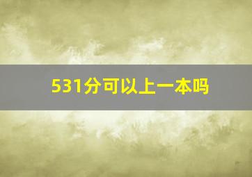 531分可以上一本吗