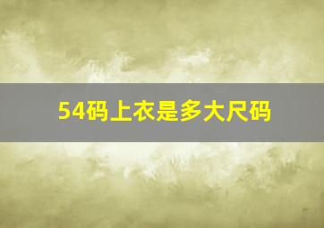 54码上衣是多大尺码