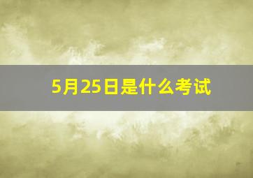 5月25日是什么考试