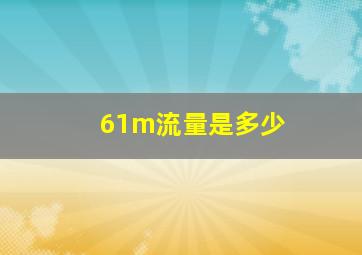 61m流量是多少