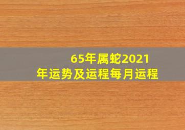 65年属蛇2021年运势及运程每月运程