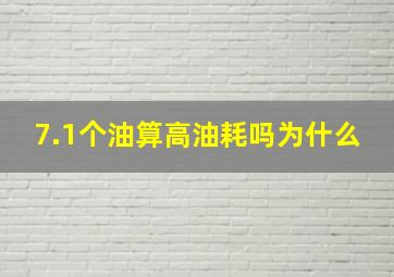 7.1个油算高油耗吗为什么