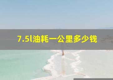 7.5l油耗一公里多少钱