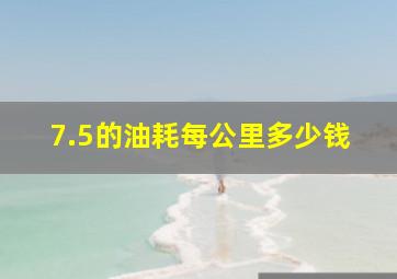 7.5的油耗每公里多少钱