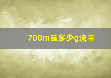 700m是多少g流量