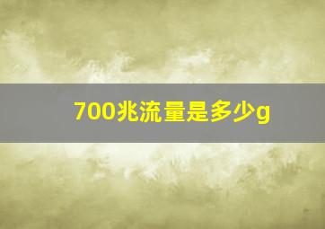 700兆流量是多少g