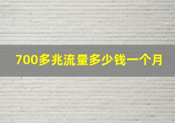 700多兆流量多少钱一个月